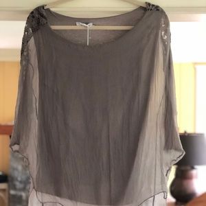New with tags silk tunic